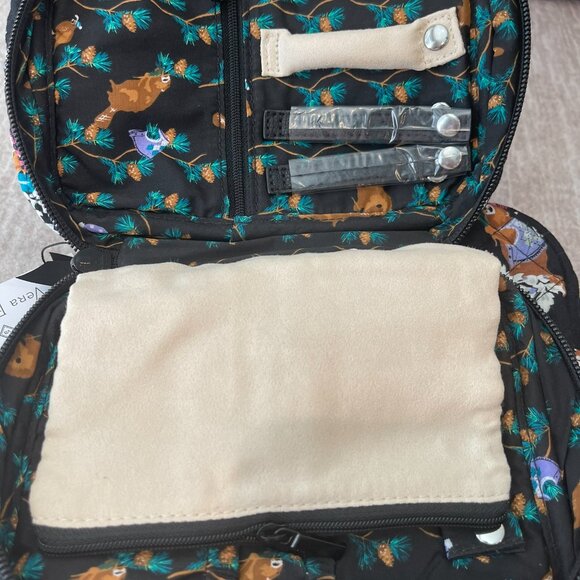 Vera Bradley Set of 2 Zip Around Jewlry Case & Mini Cosmetic - Merry Mischief - Picture 8 of 8